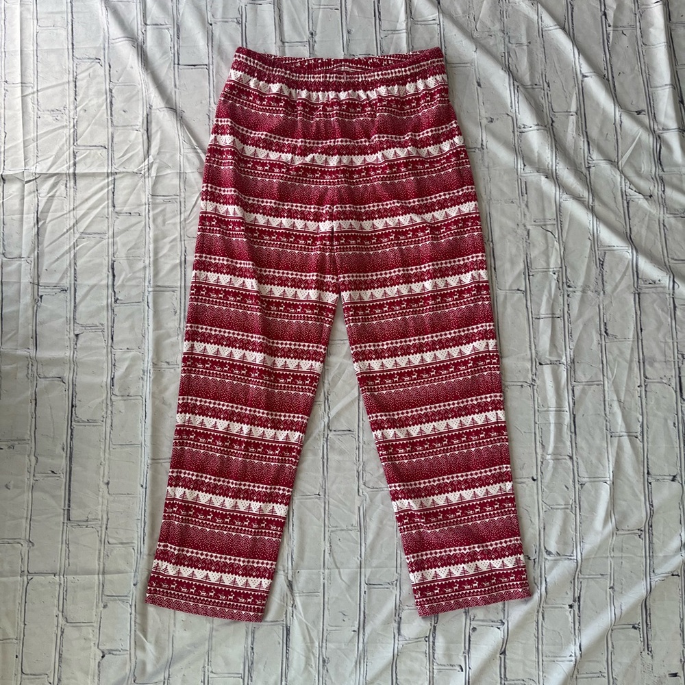 Appleseeds Red White Drawstring Pants Women’s S Boho Festival Flowy Holiday Y2K